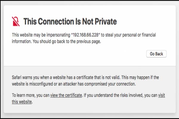 Your Connection is Not Private